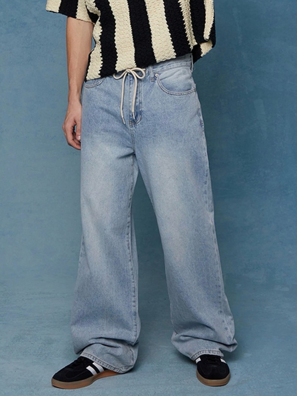 PacSun Blake Extreme Baggy Jeans Drawstring Light Indigo - 30x30